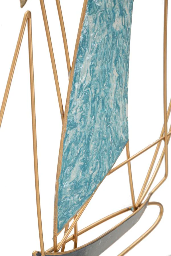 Pannello Decorativo in Ferro Vela - Design Marittimo Elegante cm 78,7x3,8x97,8 - Image 3