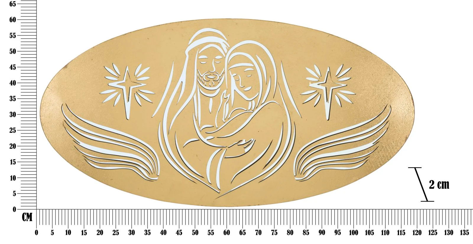Pannello Natività Dorato 3D - cm 120x2x60 - Image 8