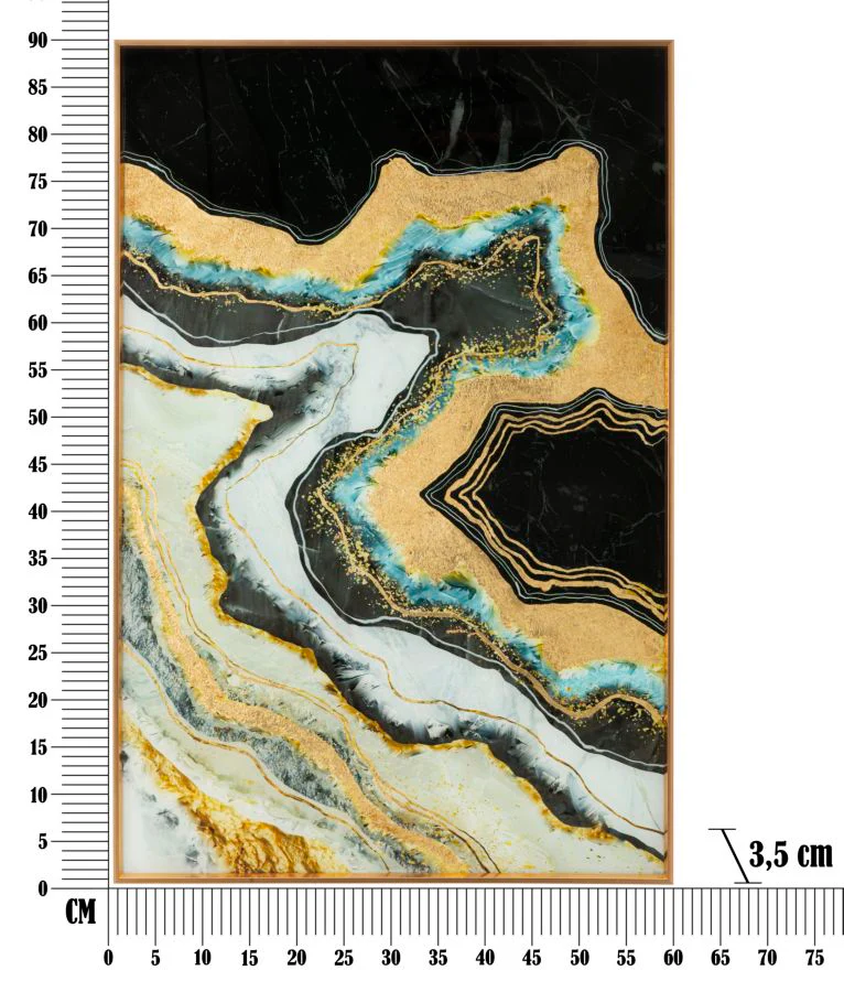 Pannello Decorativo in Vetro con Cornice Elegante Darky 60x3,5x90 cm - Image 7