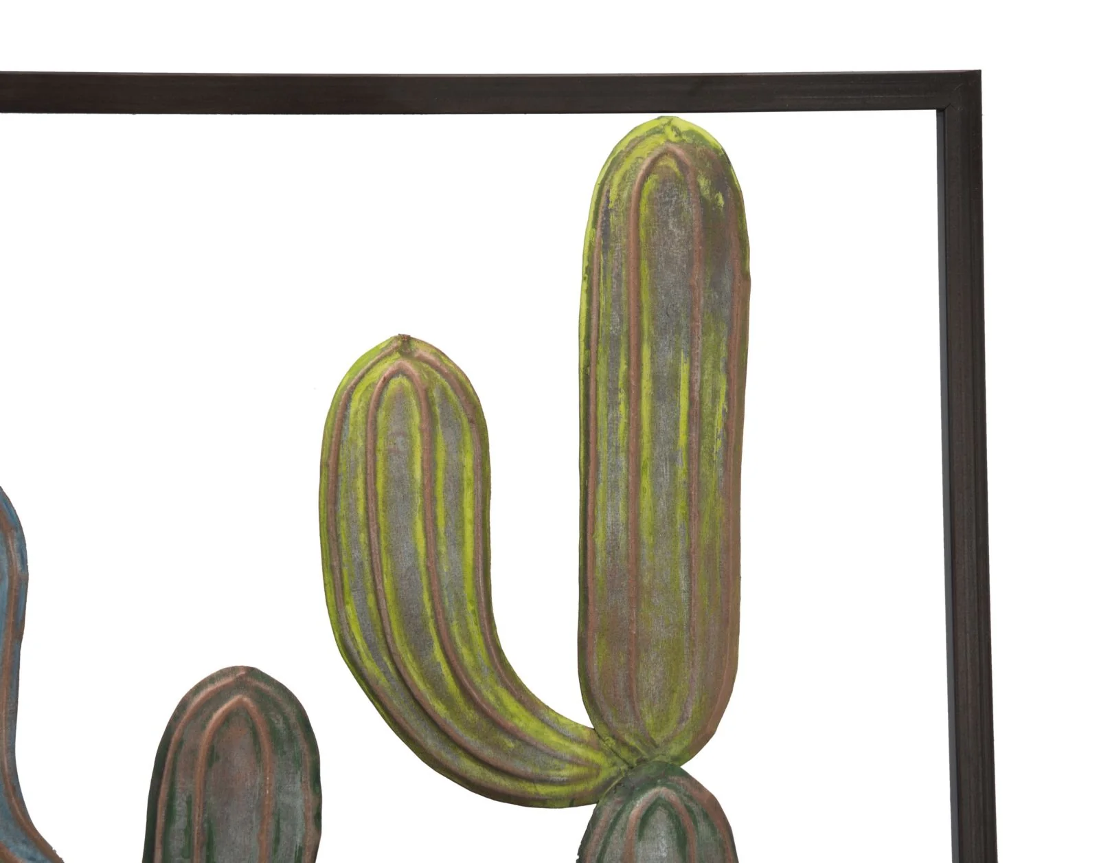 Pannello Decorativo in Ferro con Motivo Cactus - cm 50x1,3x50 - Image 5
