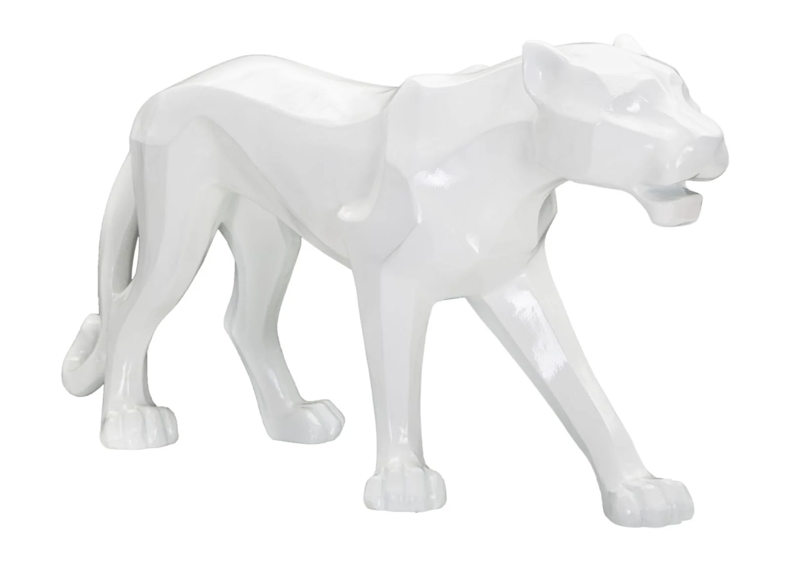 Statua Elegante Pantera Bianca 70x18x32,5 cm - Image 2