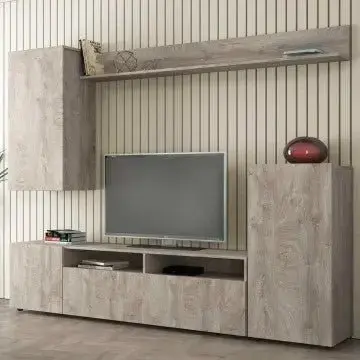 Parete Soggiorno Bridge Rovere Chiaro, Dimensioni: cm 207 x 34 x 170 h - Image 2