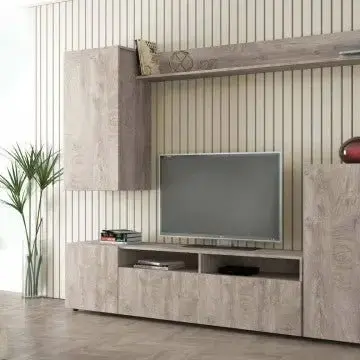 Parete Soggiorno Bridge Rovere Chiaro, Dimensioni: cm 207 x 34 x 170 h - Image 3