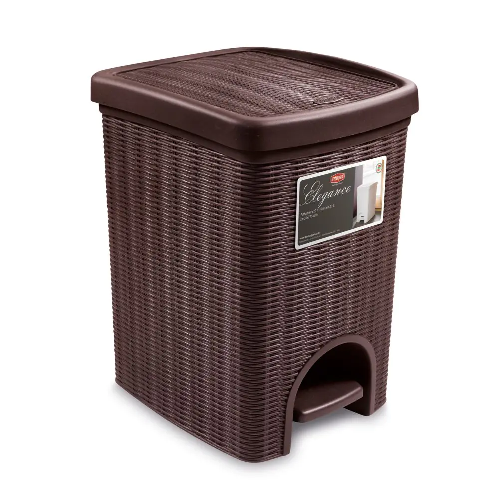 Pattumiera da cucina 20L – Effetto midollino, vari colori