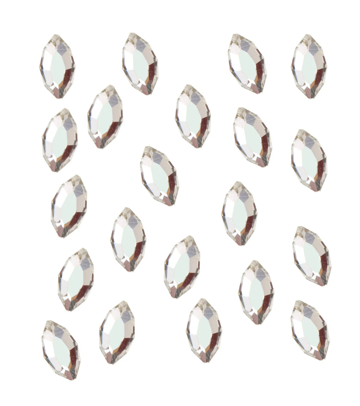 PEGGY SAGE  20 STRASS PER UNGHIE OVALE SFILATA ARGENTO 4 X 2 MM