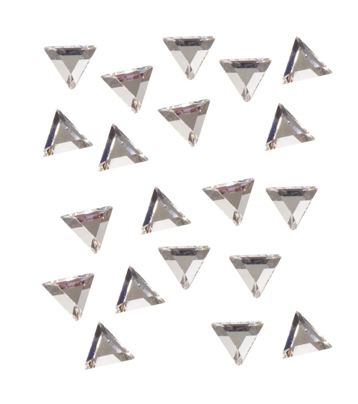 PEGGY SAGE 20 STRASS PER UNGHIE TRIANGOLARE ARGENTO 3 MM