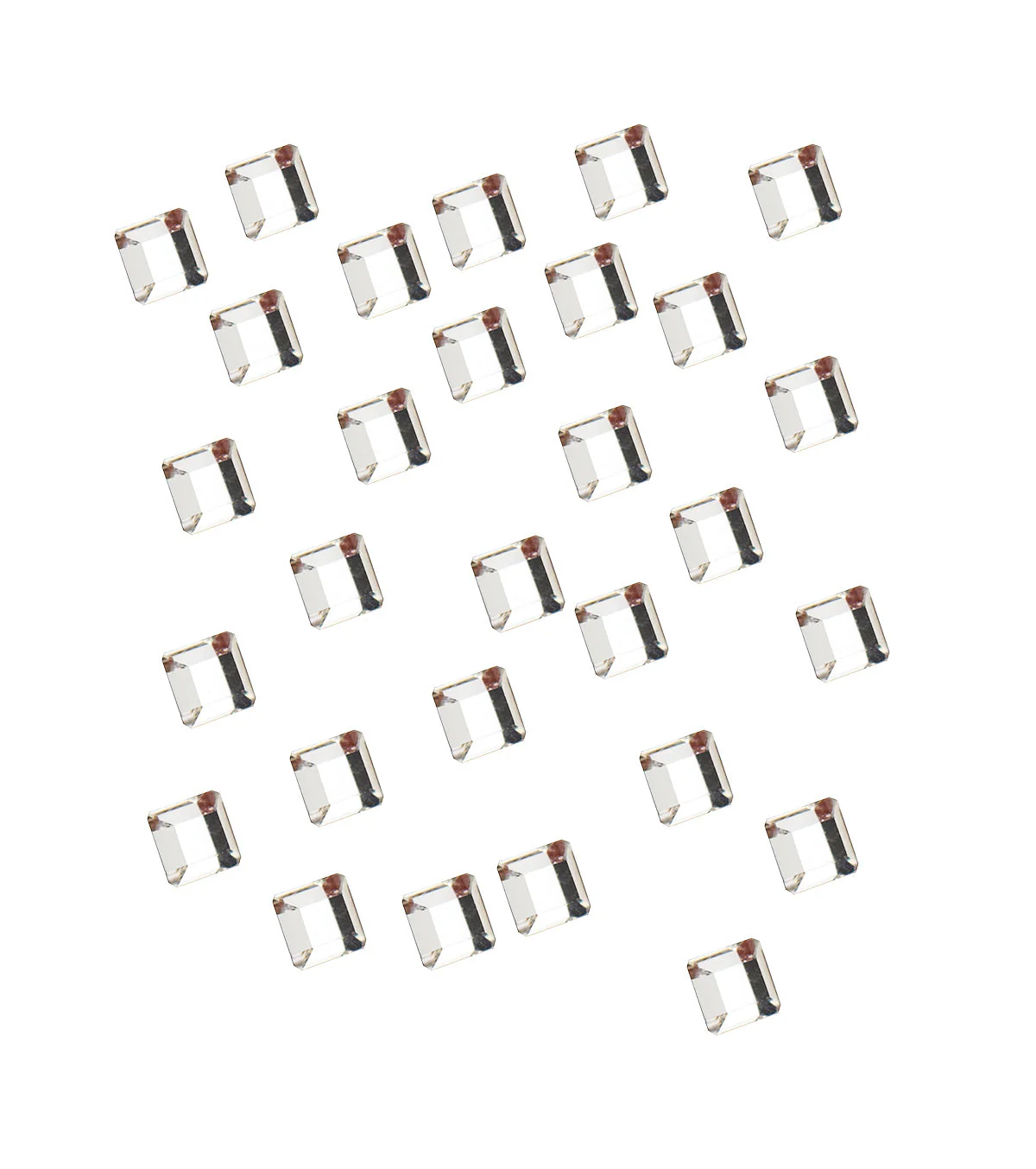 PEGGY SAGE 28 STRASS PER UNGHIE QUADRATO ARGENTO 2 MM