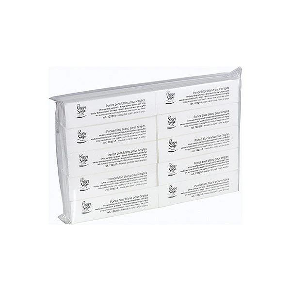 PEGGY SAGE BLOCCO POMICE BIANCO PER UNGHIE X 10