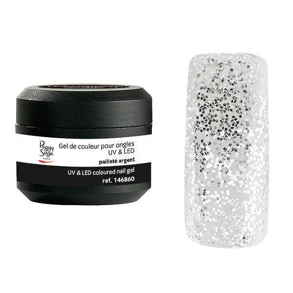 PEGGY SAGE  GEL UV&LED COLORATO PER UNGHIE PAILLETE ARGENT 5G