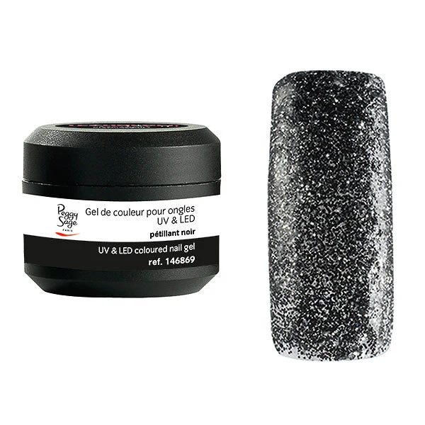PEGGY SAGE  GEL UV&LED COLORATO PER UNGHIE PETILLANT NOIR  5G