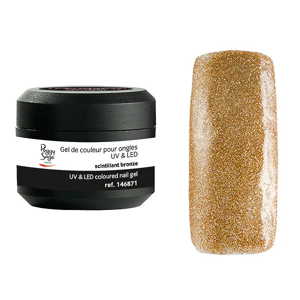 PEGGY SAGE GEL UV&LED COLORATO PER UNGHIE SCINTILLANT BRONZE 5G