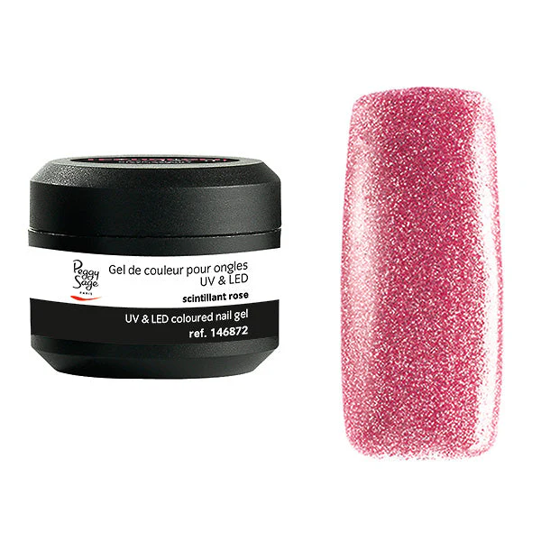 PEGGY SAGE  GEL UV&LED COLORATO PER UNGHIE SCINTILLANT ROSE 5G
