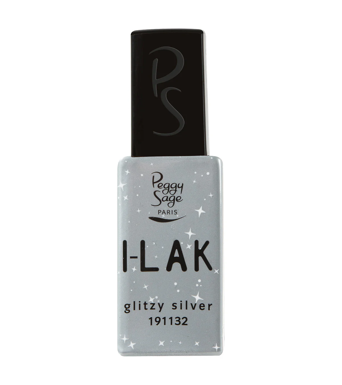 PEGGY SAGE  I-LAK SOAK OFF GEL POLISH GLITZY SILVER - 11ML