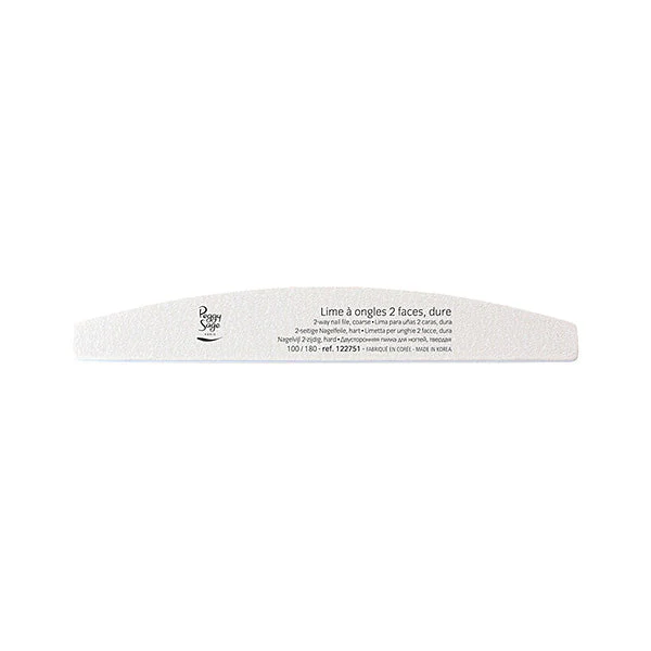 PEGGY SAGE LIMETTA MEZZALUNA UNGHIE 2 FACCE 100/180, BIANCO