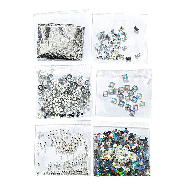 PEGGY SAGE MINI KIT NAIL ART PER UNGHIE -ARGENT
