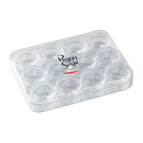 PEGGY SAGE NAIL ART BOX - KIT 12 COMPARTI DA AVVITARE VUOTO