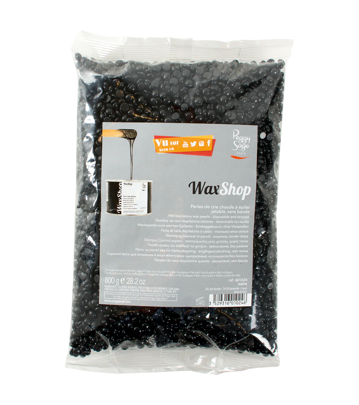 PEGGY SAGE PERLE DI CERA DEPILATORIA A CALDO 800G - NOIRE EXTRA