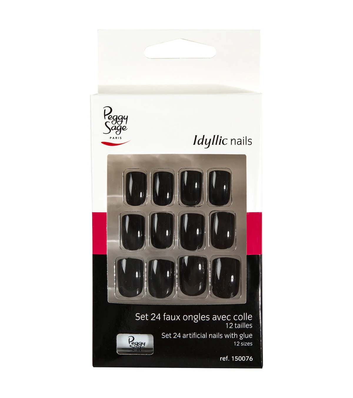 PEGGY SAGE SET 24 UNGHIE FINTE IDYLLIC NAILS - BLACK