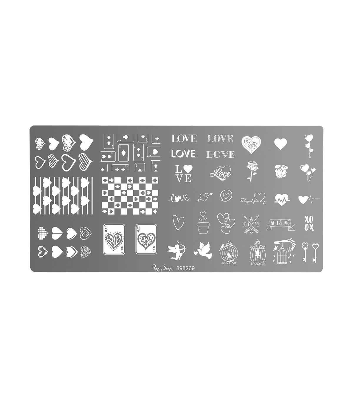 PEGGY SAGE TAVOLA DI STAMPING NAIL ART LOVE