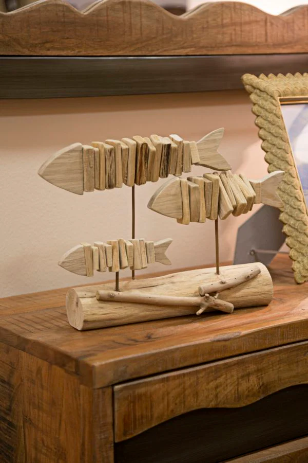 Scultura Pesci Naturali 37x10x24 cm - Image 6