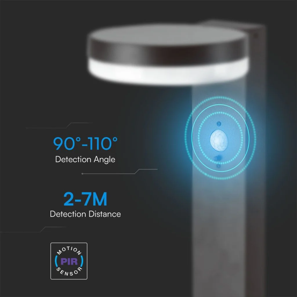 Piantana Solare LED 5.5W con Sensore PIR IP54 Luce Calda 3000K - Image 4