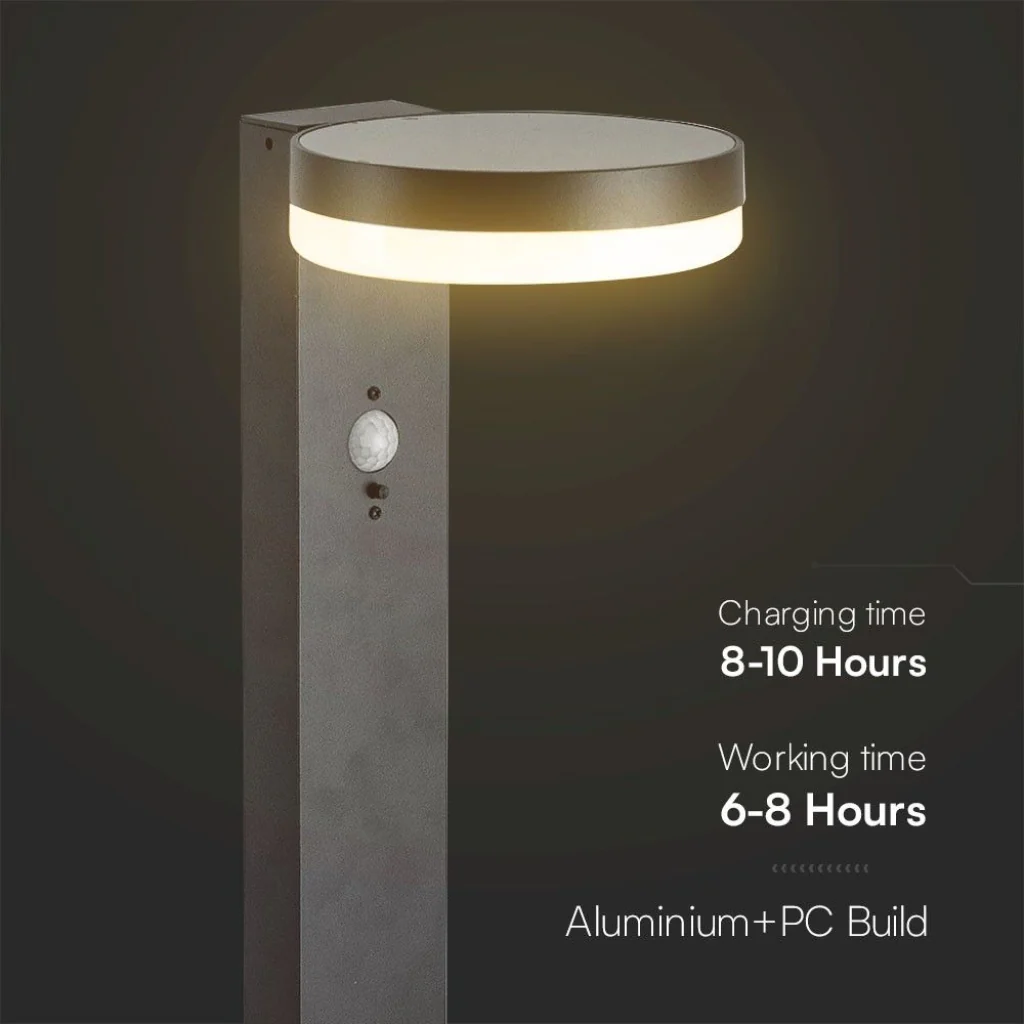 Piantana Solare LED 5.5W con Sensore PIR IP54 Luce Calda 3000K - Image 8