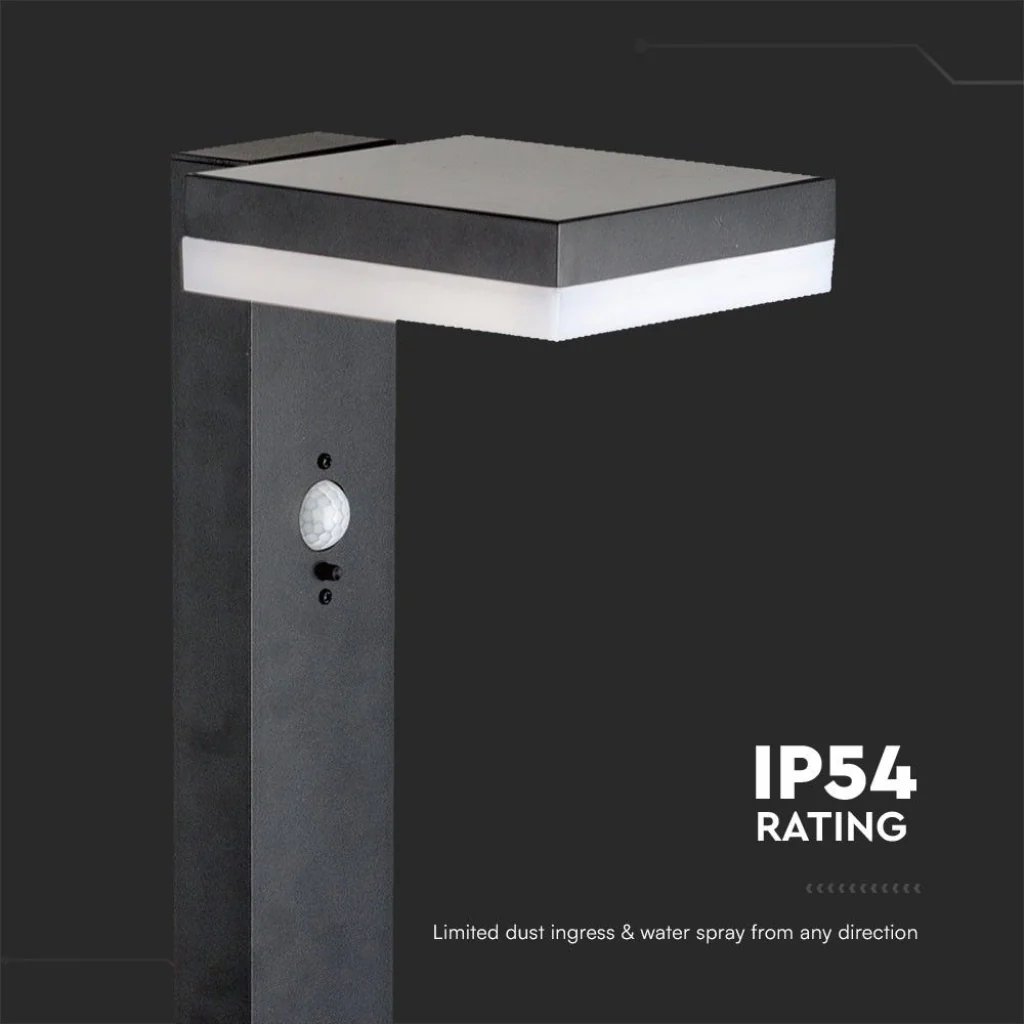 Piantana LED Solare Quadrata 5.5W con Sensore PIR 3000K IP54 - Image 3
