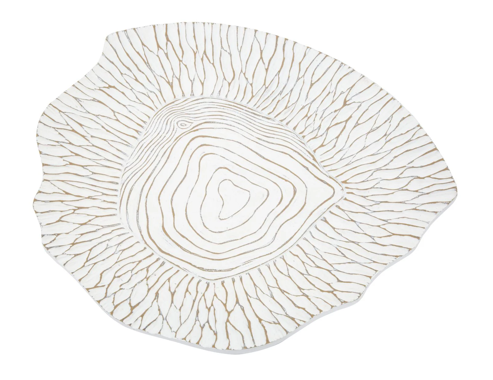Piatto portaoggetti in resina con design irregolare cm 37x34x6 - Image 3
