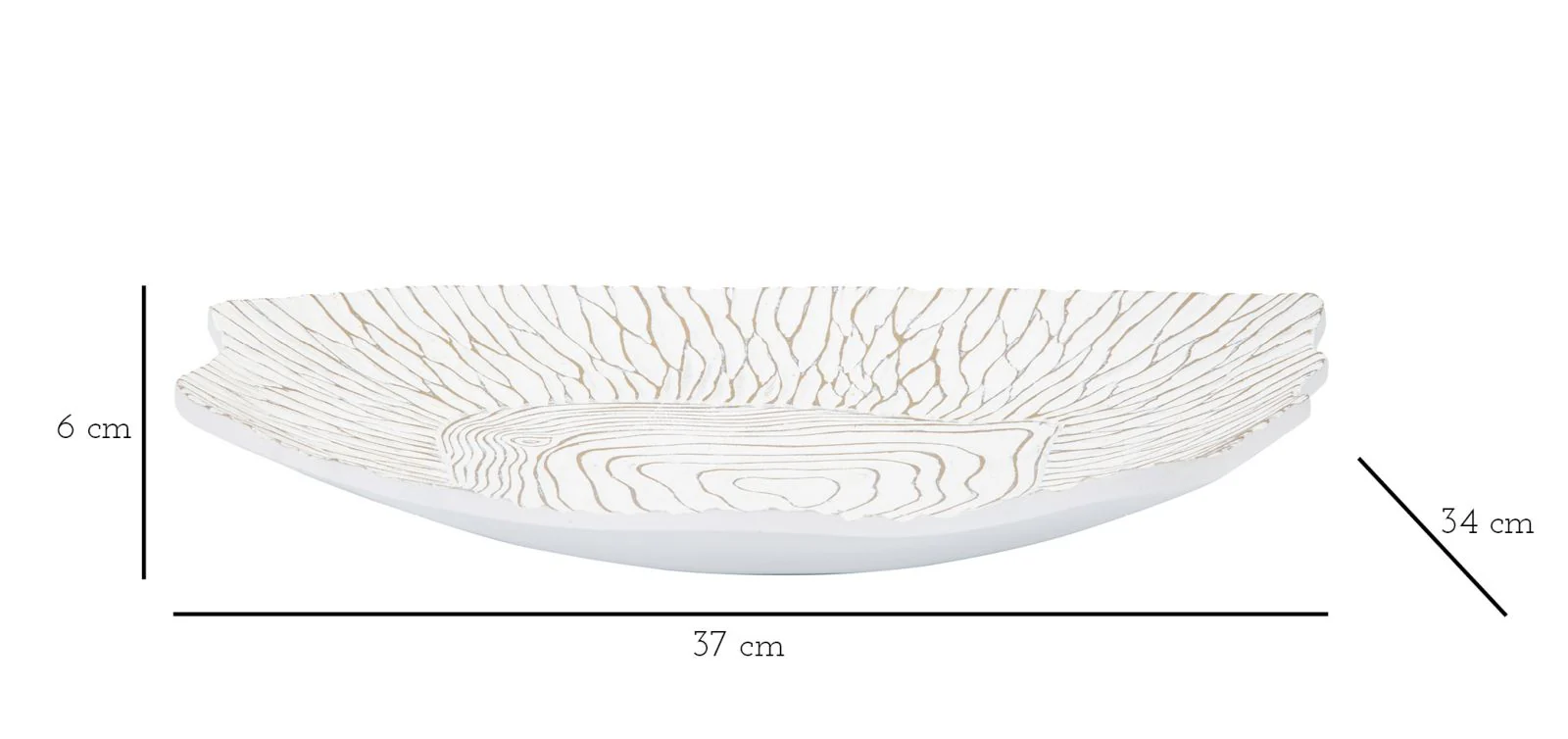 Piatto portaoggetti in resina con design irregolare cm 37x34x6 - Image 7