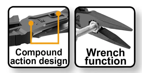 Pinza Becco Lungo 215mm – Azione Combinata, Impugnatura Ergonomica - Image 4
