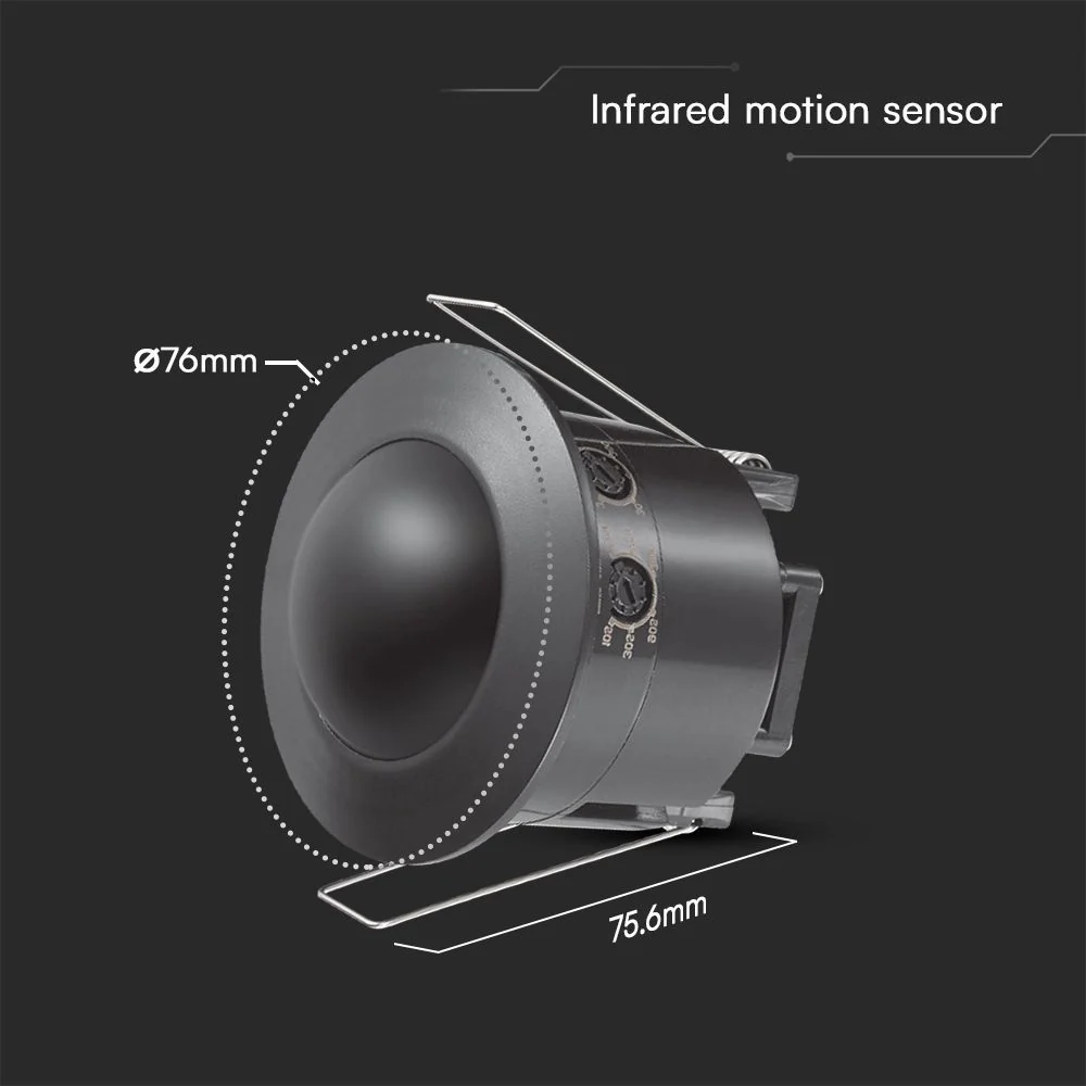 Sensore Movimento 360° Incasso Nero IP20 max 500W | V-TAC - Image 4