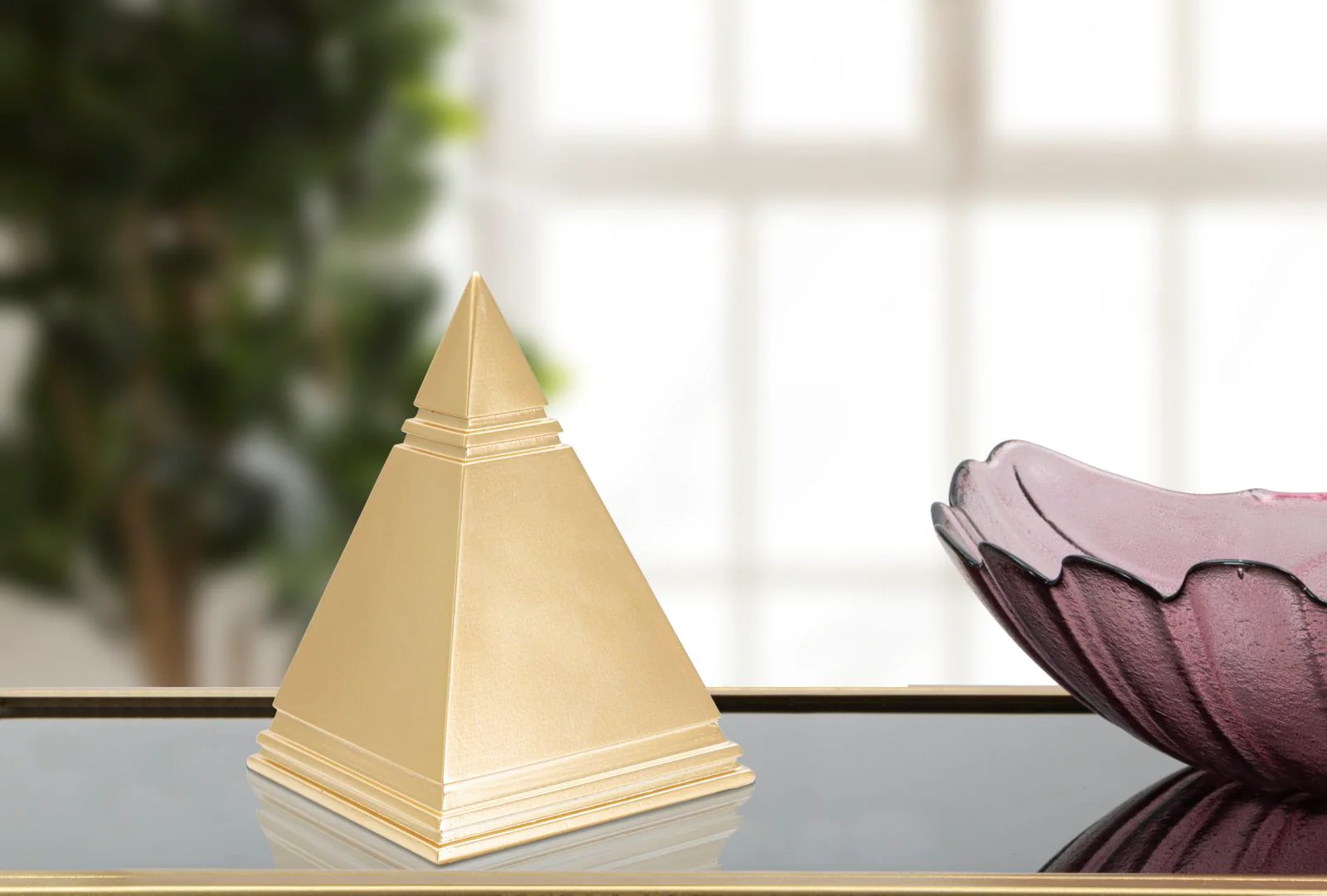 Piramide dorata elegante cm 11,5x11,5x15,5 - Image 6