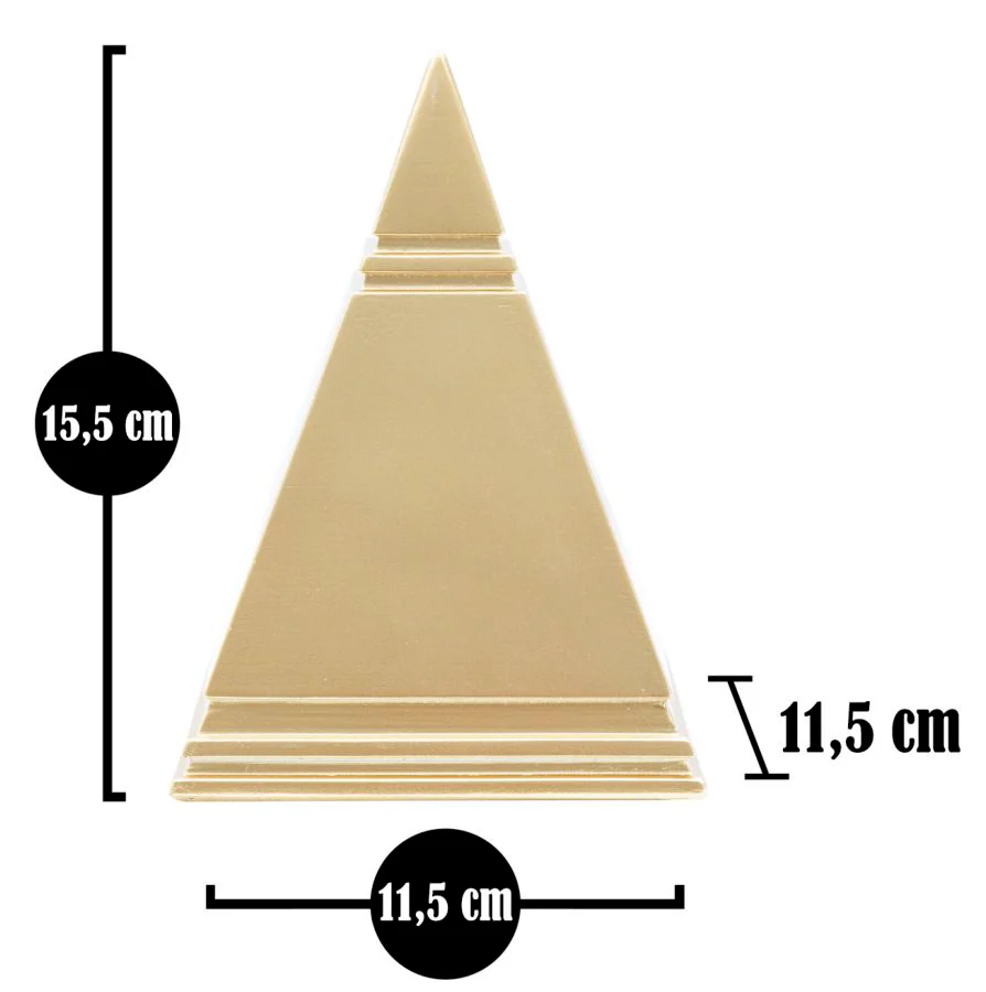 Piramide dorata elegante cm 11,5x11,5x15,5 - Image 7