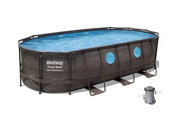 Piscina 427x250x100 ovale rattan - Image 2