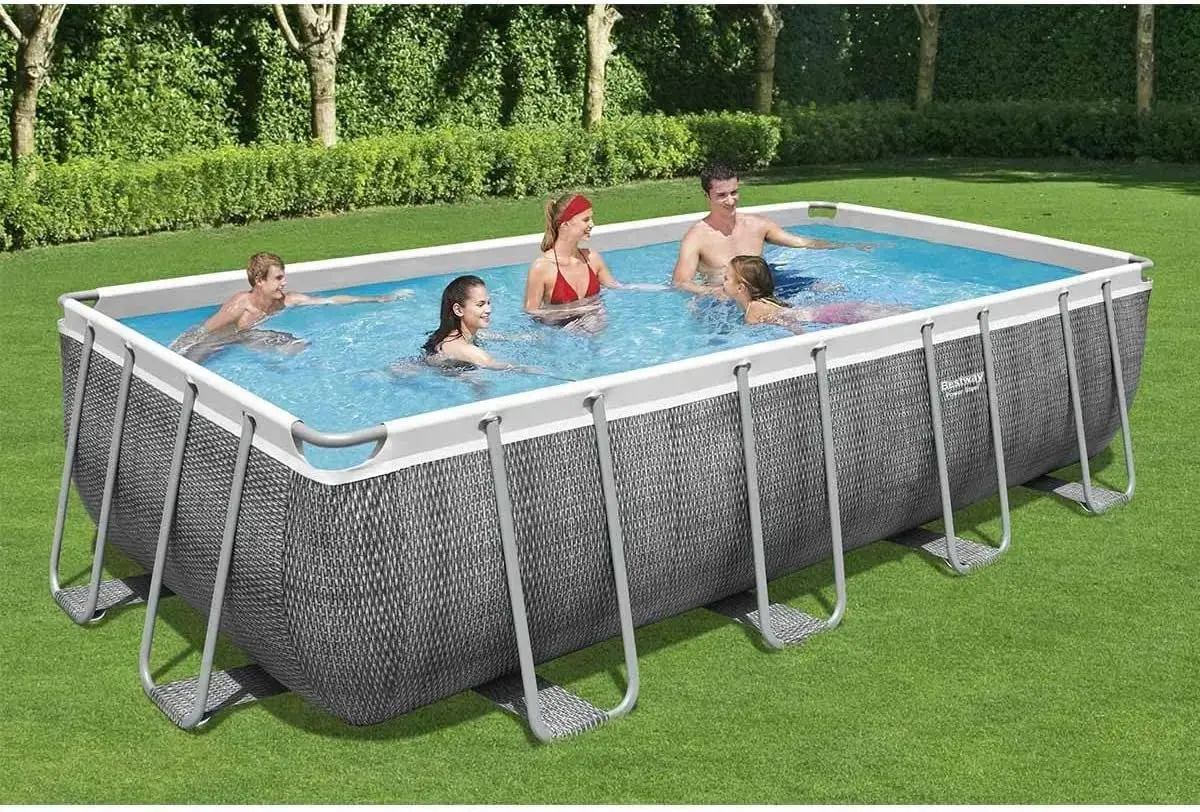 Piscina rettangolare stile rattan 549x274x122 - Image 3