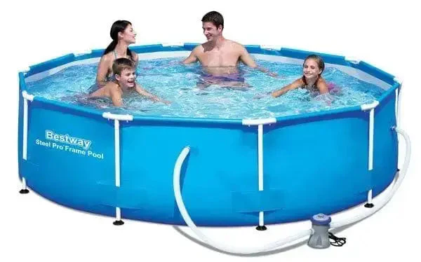 Piscina Rigida Rotonda 366x76 cm con Pompa Filtrante - Capacità 6.473 lt