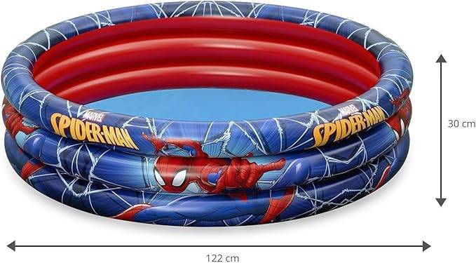 Piscina Gonfiabile Spider-Man 3 Anelli – Ø 122x30 cm in PVC - Image 3