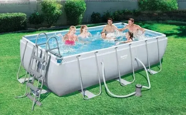 Piscina rettangolare fuoriterra frame con accessori inclusi
