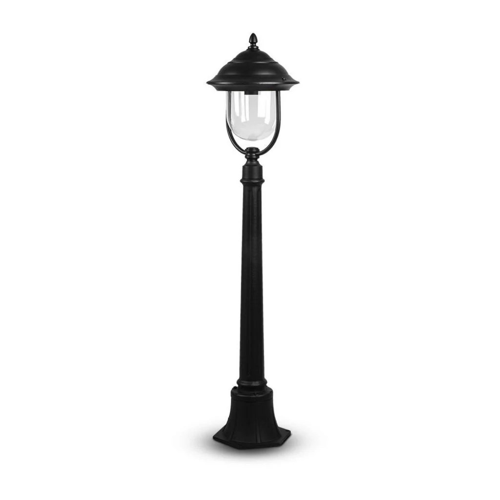 V-TAC Lampada LED da Terra a Lanterna E27, H 110cm, Nero, IP44, Max 60W