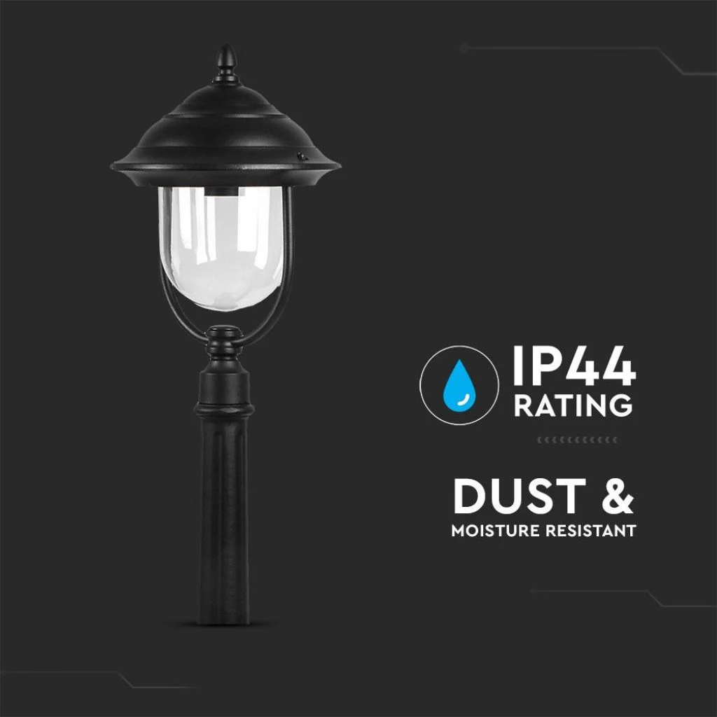 V-TAC Lampada LED da Terra a Lanterna E27, H 110cm, Nero, IP44, Max 60W - Image 2