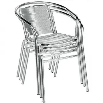 Poltrona Bar Impilabile 1,2: Alluminio, Ø 25x1,2 mm, cm 56x55x74 - Image 3