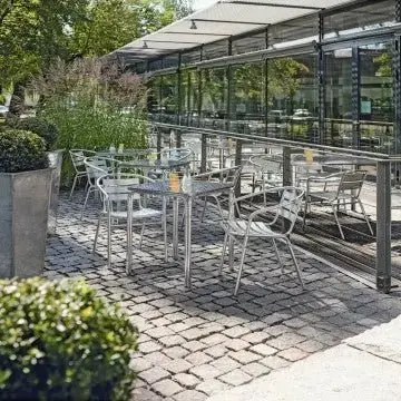 Poltrona Bar Impilabile 1,2: Alluminio, Ø 25x1,2 mm, cm 56x55x74 - Image 4