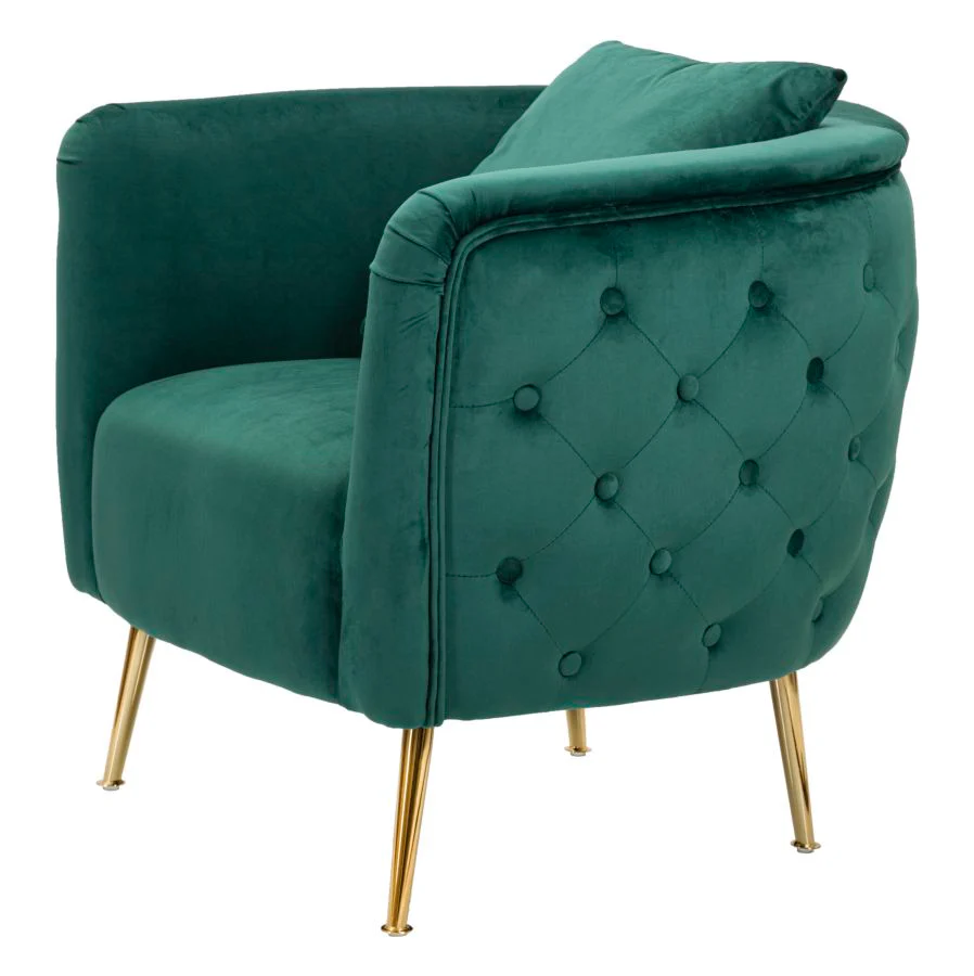 Poltrona Bucarest Verde Elegante 76x74x73 cm - Image 3