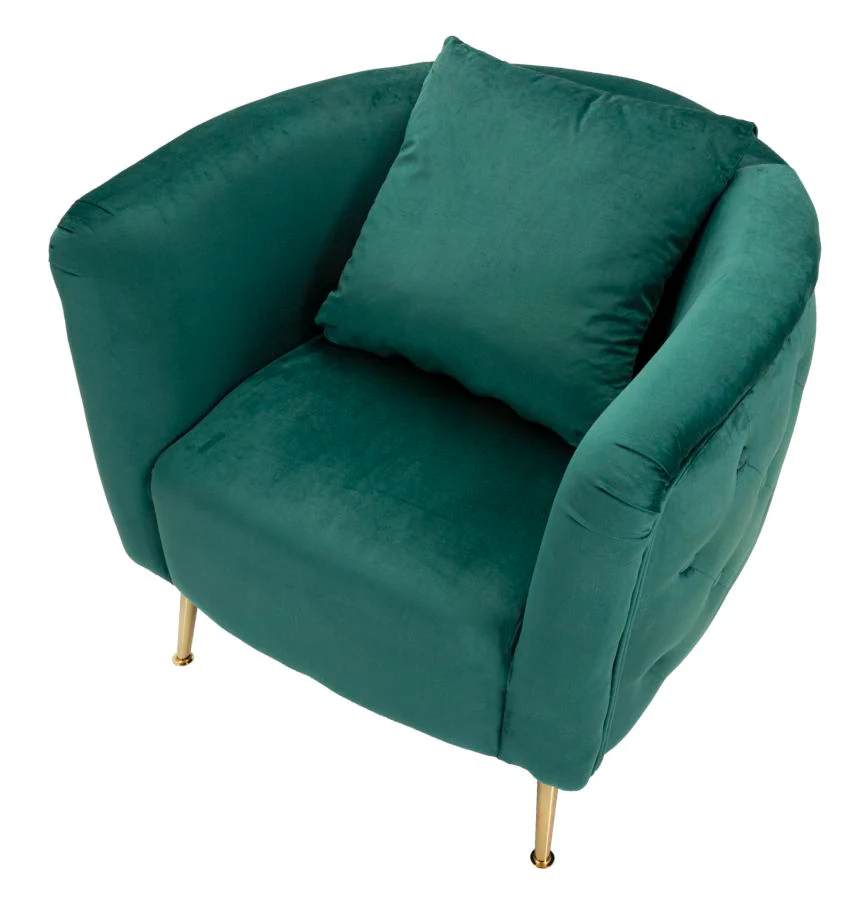 Poltrona Bucarest Verde Elegante 76x74x73 cm - Image 4