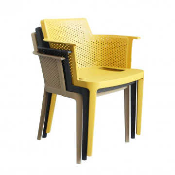Poltrona Cathy - Poltrona impilabile in polipropilene - Dimensioni: 60x58x76.5cm - Image 8