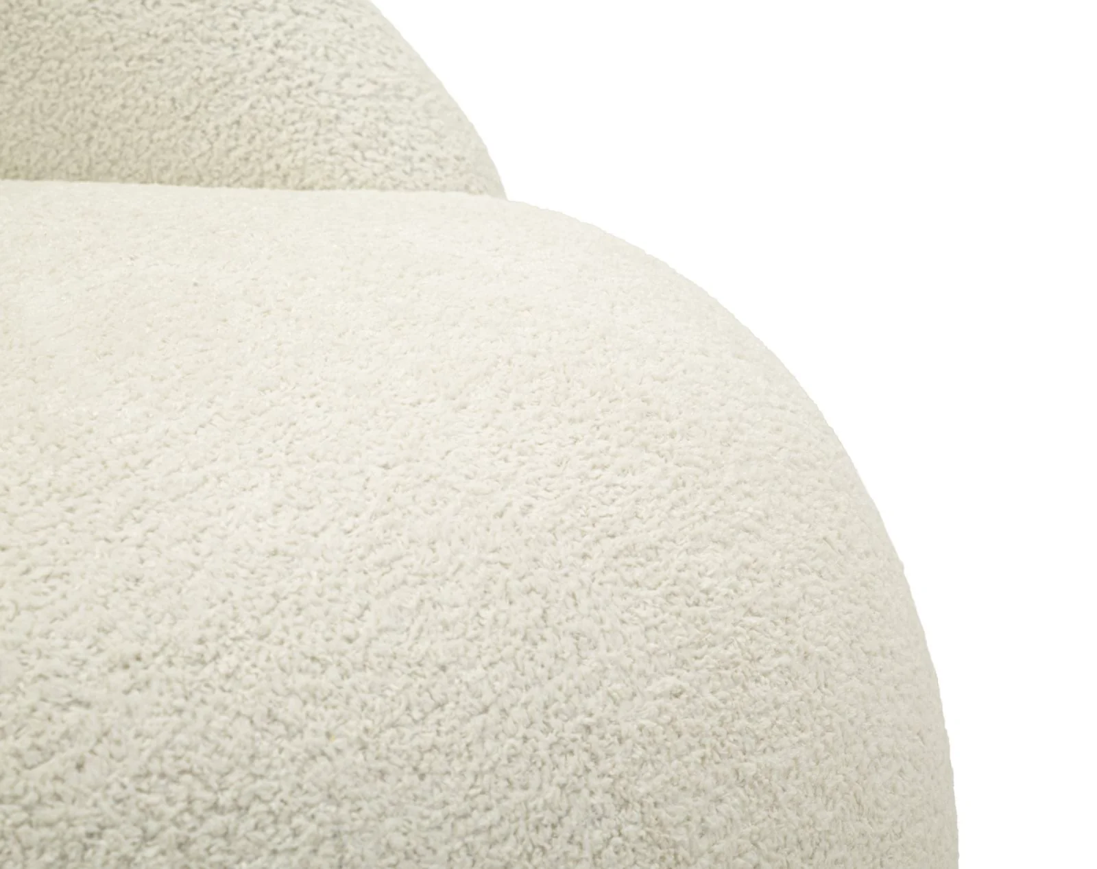 Poltrona Ginevra Bianca In Plywood Con Tessuto Bouclé Morbido E Comfort Nordic 81x78x64 Cm - Image 6