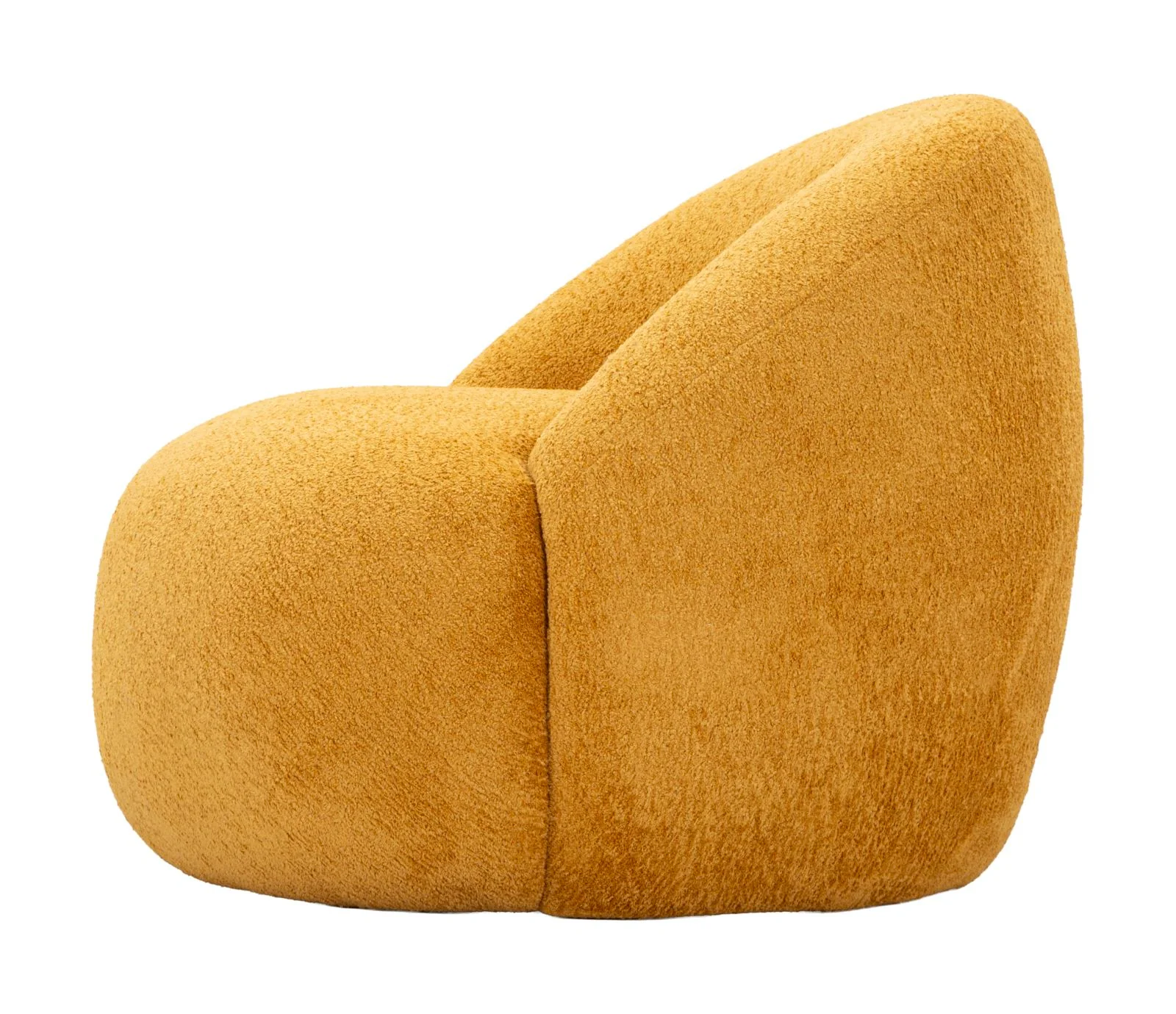Poltrona Ginevra Senape Bouclé Con Struttura In Plywood Imbottitura In Schiuma E Poliestere 81x78x64 Cm - Image 2