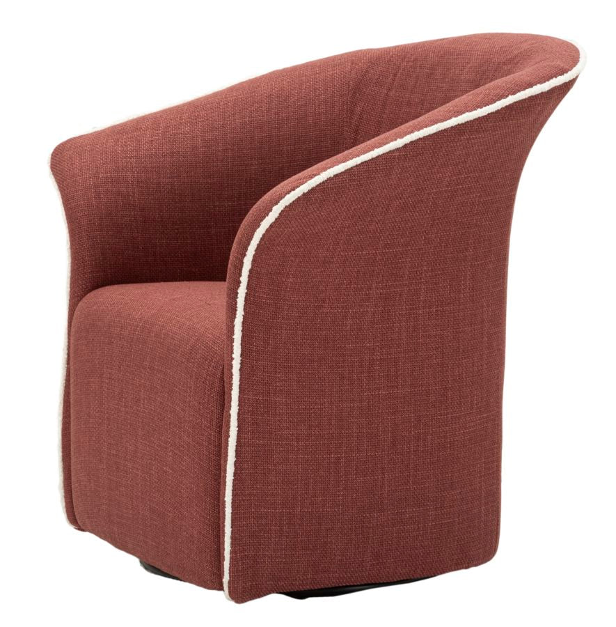 Poltrona Girevole Siena Bordeaux CM 83,5X66X80 Elegante - Image 14