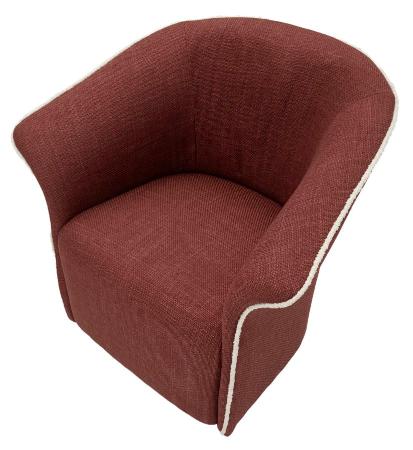 Poltrona Girevole Siena Bordeaux CM 83,5X66X80 Elegante - Image 16