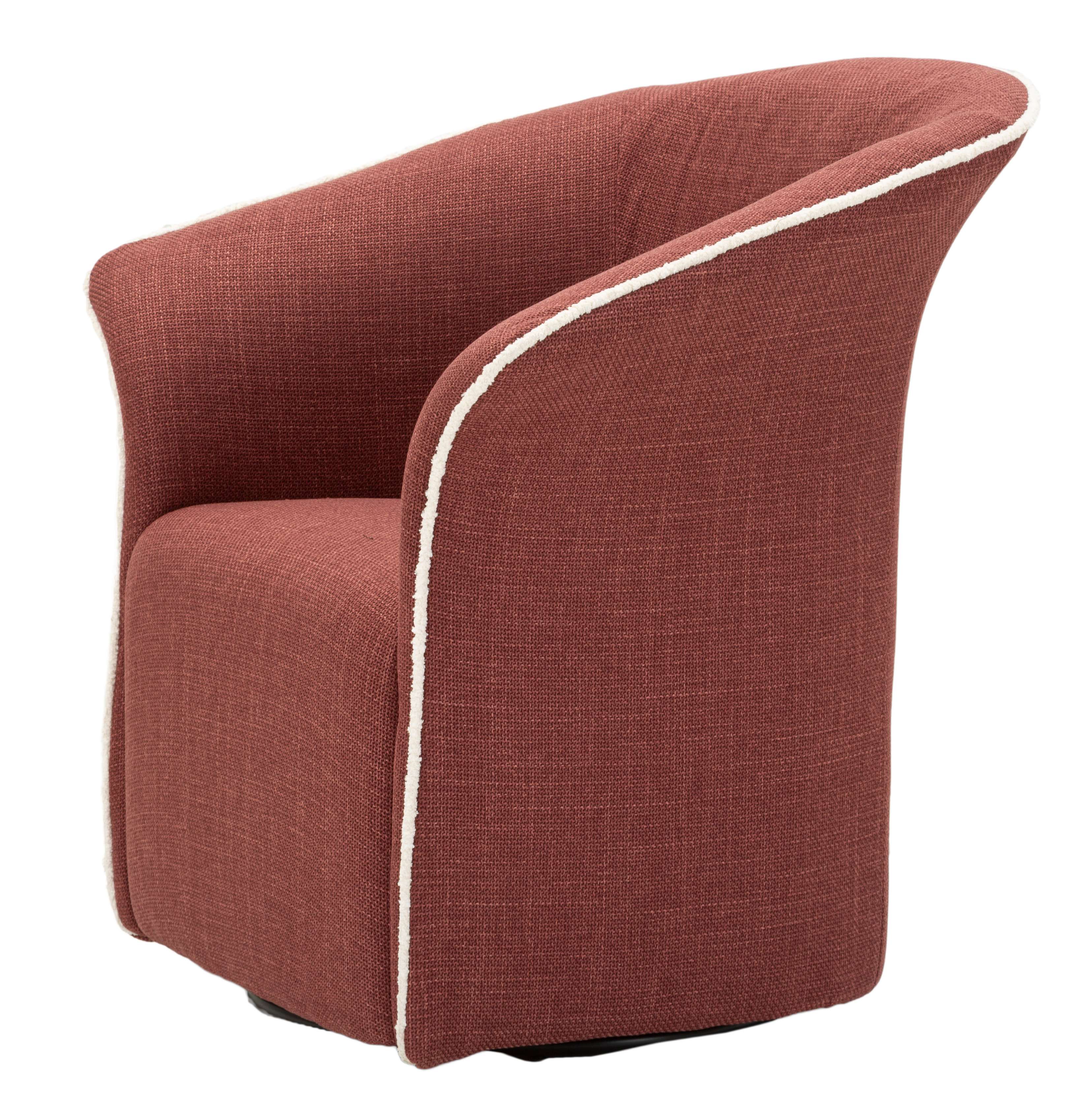 Poltrona Girevole Siena Bordeaux CM 83,5X66X80 Elegante - Image 2